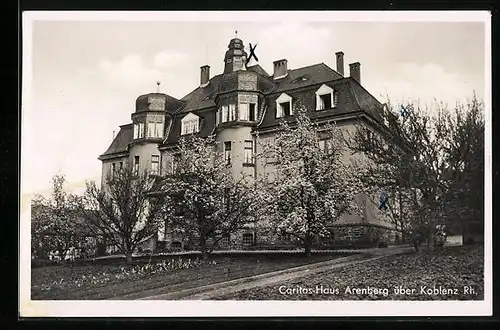 AK Arenberg über Koblenz, Caritas-Haus mit Nutzgarten