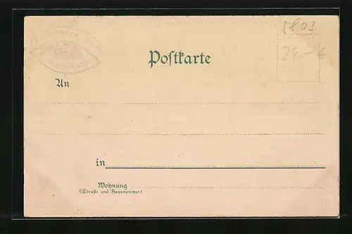 Lithographie Friedrichroda, Spiessberg, Hirsch und Rehe