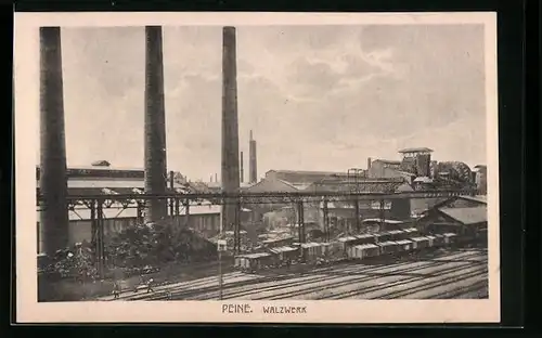 AK Peine, Walzwerk mit Bahnanlagen