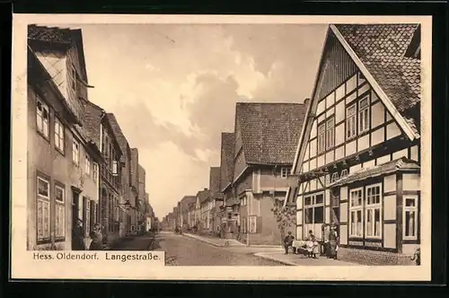 AK Hessisch Oldendorf, Blick in die Langestrasse