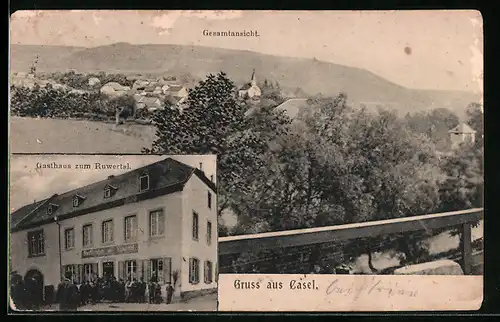 AK Casel, Gasthaus zum Ruwertal, Gesamtansicht