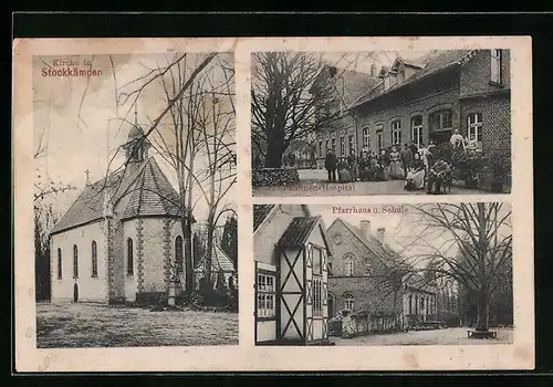 AK Stockkämpen, Kirche, Pfarrhaus u. Schule, Paulinen-Hospital