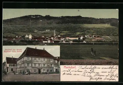 AK Markdorf, Gasthaus zur Krone, Besitzer Otto Schill