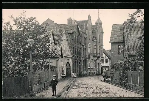 AK Hess. Oldendorf, Blick in die Südstrasse