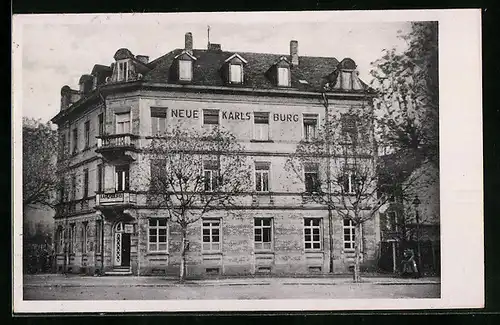 AK Durlach /Baden, Hotel zur Neuen Karlsburg, Strassenansicht