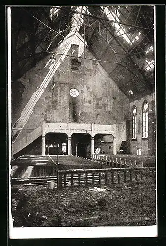 AK Berlin-Prenzlauer Berg, Corpus-Christi-Kirche nach dem Brande 1915, Thorner-Strasse 64