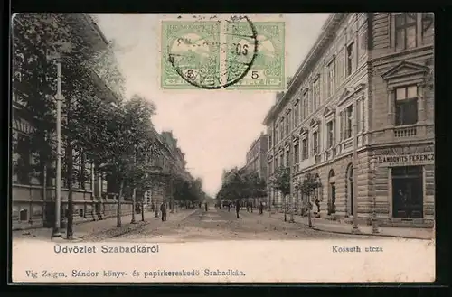 AK Szabadka, Kossuth utcza