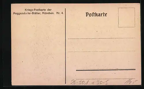 Künstler-AK Meggendorfer Blätter Nr. 4: Gasthaus zum guten Kamerad, Soldaten