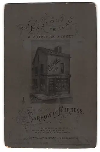 Fotografie S. J. Priest, Barrow-in-Furness, 22 Paxton Terrace, Ansicht Barrow-in-Furness, Blick auf das Ateliersgebäude