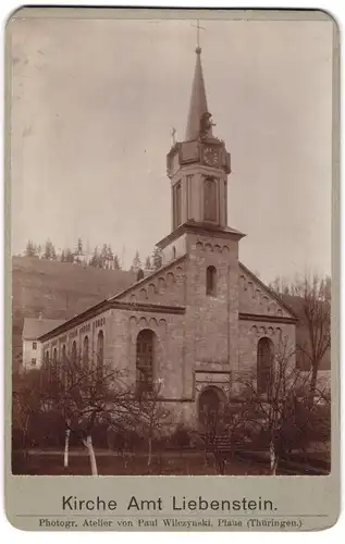 Fotografie Paul Wilczynski, Plaue / Thür., Ansicht Liebenstein, Blick auf die Kirche, 1899
