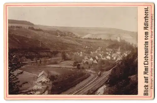 Fotografie Paul Wilczynski, Plaue / Thür., Ansicht Bad Liebenstein, Blick auf den Ort vom Adlerhorst aus gesehen