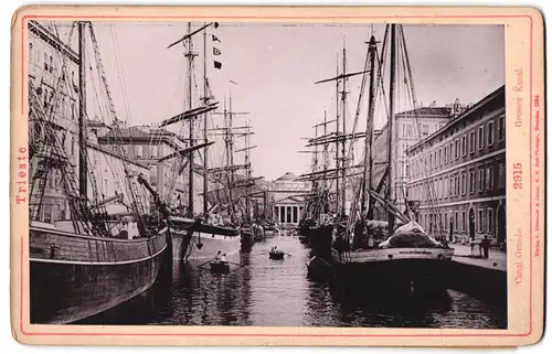 Fotografie Römmler & Jonas, Dresden, Ansicht Trieste, Blick in den grossen Kanal mit Segenschiffen