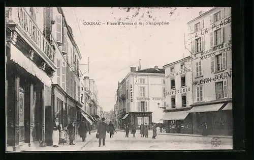 AK Cognac, Place d`Armes et rue d`Angouleme