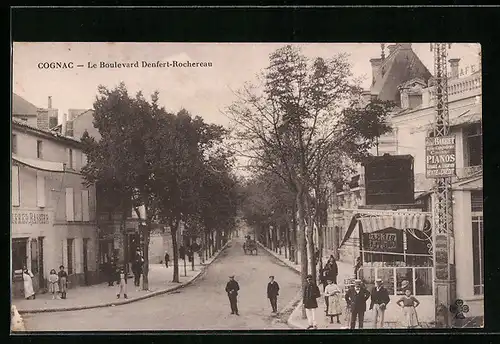 AK Cognac, Le Boulevard Denfert-Rochereau