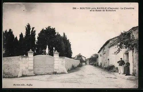 AK Mouton, Le Cimetière et la Route de Romefort