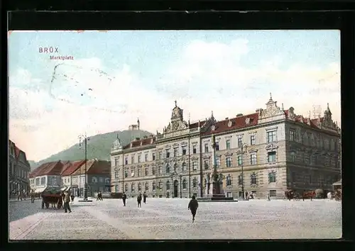 AK Brüx, Blick über den Marktplatz