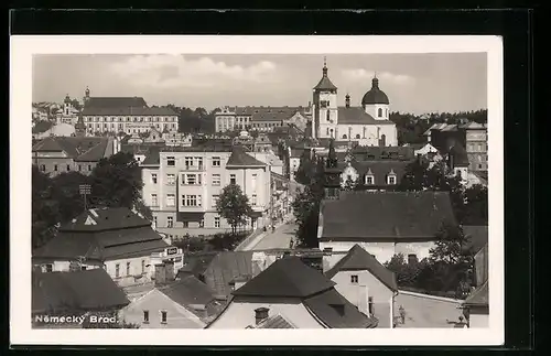 AK Nemecky Brod, Teilansicht mit Häusern und Kirche