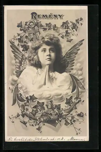 AK Betender Engel, Remény, Hoffnung, Anker