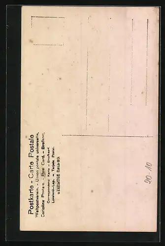 AK Mädchen tanzt mit Zwerg an Ostern