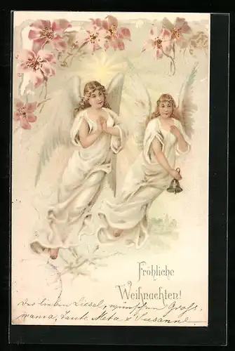 AK Weihnachtsengel läuten die Glocken