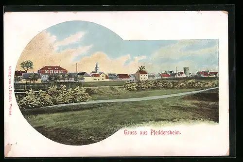 AK Pfeddersheim, Panorama der Ortschaft