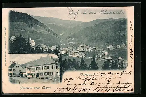 AK Todtmoos, Gesamtansicht, Gasthaus zum Löwen