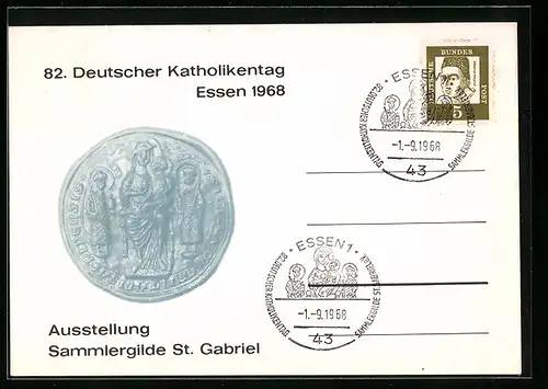 AK Essen, 82. Deutscher Katholikentag 1968, Sammlergilde St. Gabriel