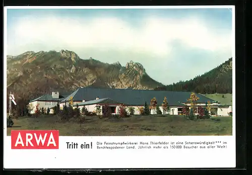 AK Bischofswiesen, Arwa Feinstrumpfwirkerei Hans Thierfelder