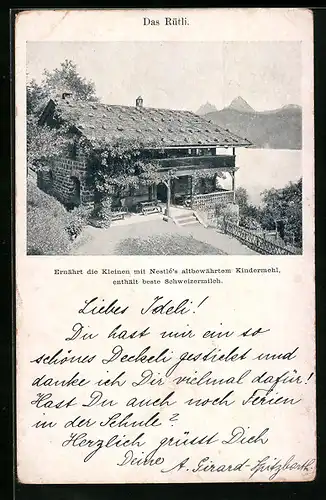 AK Reklame für Nestlé Kindermehl, Das Rütli