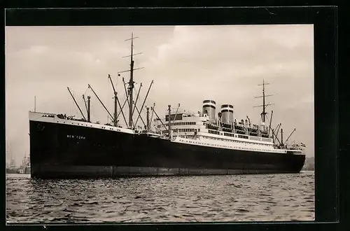 AK Passagierschiff New York im Hafen