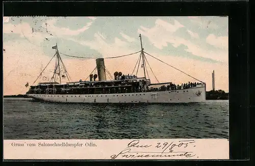 AK Salonschnelldampfer Odin