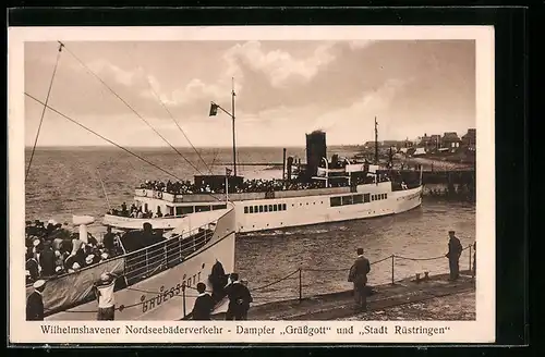 AK Dampfer Grüssgott und Stadt Rüstringen