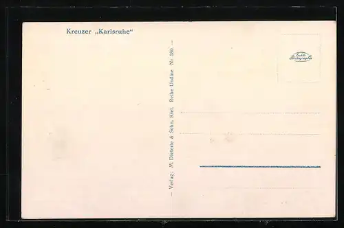 AK Kreuzer Karlsruhe der Kriegsmarine