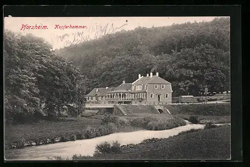 AK Pforzheim, Gasthaus Kupferhammer