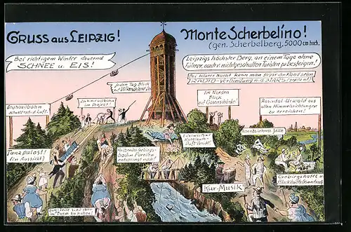 Künstler-AK Leipzig, Monte Scherbelino
