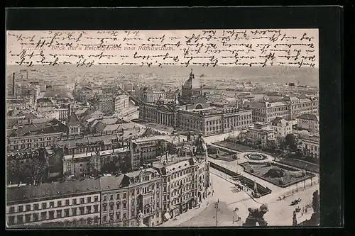 AK Leipzig, Blick auf`s Reichsgericht vom Rathausturm