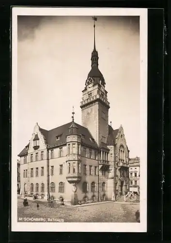 AK M.-Schönberg, Blick zum Rathaus