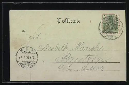 AK Dresden, Landungsplatz der Dampfschiffe