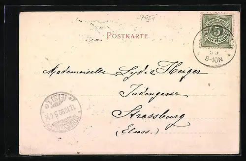 AK Warthausen, Ortsansicht mit Gebäuden