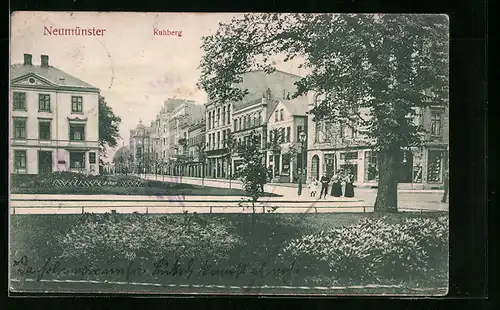 AK Neumünster, Partie am Kuhberg (Strasse)