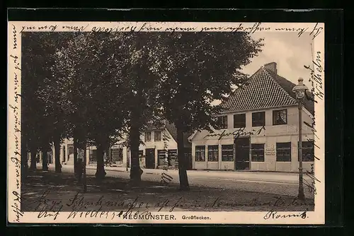 AK Neumünster, Gebäudepartie in der Strasse Grossflecken