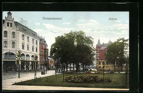 AK Neumünster, Partie am Kuhberg, Strasse