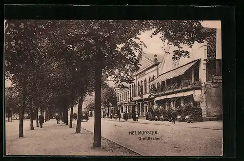 AK Neumünster, Grossflecken mit Tonhalle, Strasse
