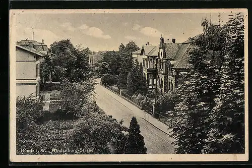 AK Bünde i. W., Hindenburg Strasse