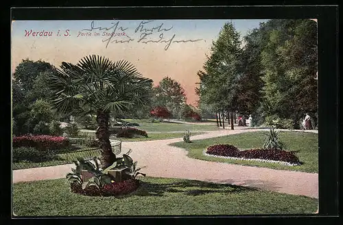 AK Werdau i. S., Partie im Stadtpark