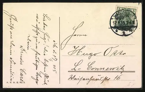 AK Magdeburg, Partie im Königin Luise Garten