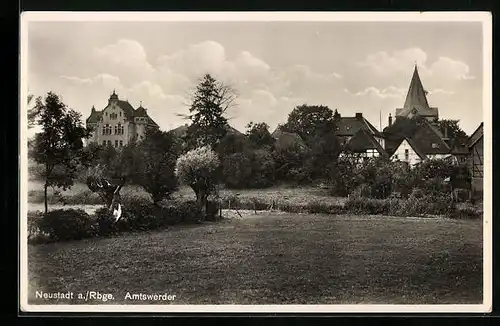 AK Neustadt a. /Rbge, Amtswerder, Blick auf Gebäude