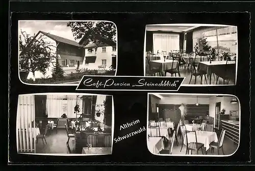 AK Altheim /Schwarzwald, Cafe-Pension Steinachblick, Innenansicht, Bes. Familie Gonser
