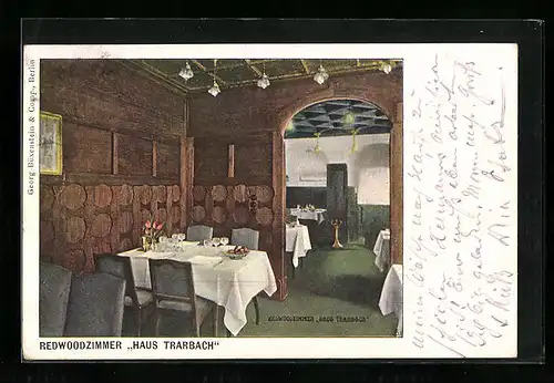 AK Berlin, Restaurant Haus Trarbach, Redwoodzimmer, Behrenstrasse 47