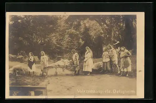 AK Oetigheim, Volksschauspiele, Trauerzug